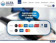 Tablet Screenshot of alfametalurgicaltda.com.br